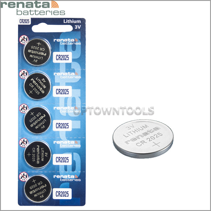 RENATA Cr2025 3V Lithium Batteries -1 STRIP (5pcs) – uptowntools