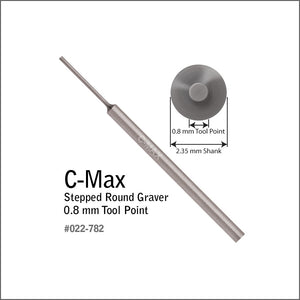 Grs 0.8 mm Carbide (0.8MM ROUND STEP GRAVER. C-MAX)