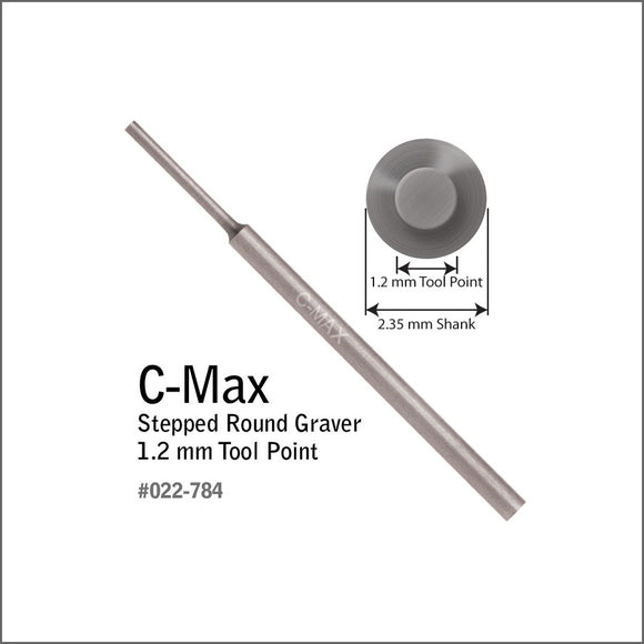 GRS 1.2 mm Carbide (1.2MM ROUND STEP GRAVER. C-MAX)