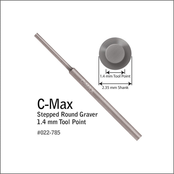 GRS 1.4 mm Carbide ( 1.4MM ROUND STEP GRAVER. C-MAX )