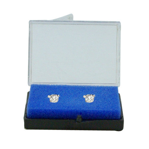 PLASTIC CASE FOR DIAMOND AND ROUGH STONE  (WHITE/BLUE FOAM INSIDE) 40MM x 60MM / 60MM x 80MM