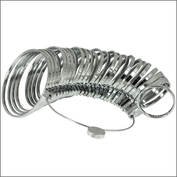 Heavy Duty Bracelet / Bangle Sizer Chrome Plated 27 Piece Jewelry Sizing Tool