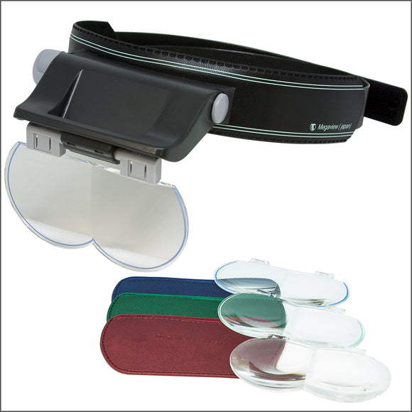 MegaView Magnifier Headset - EASYFIT / FLIP-UP STYLE / Three Lenses