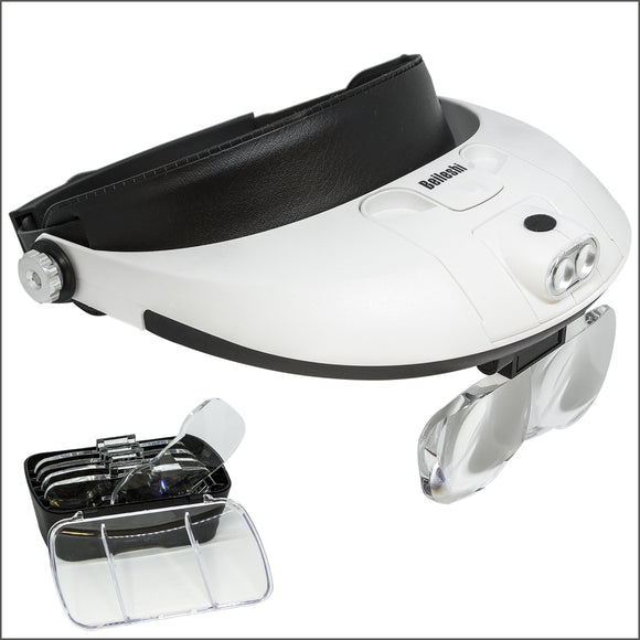 Headband Magnifier with 5 interchangable lenses