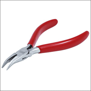 BENT CHAIN NOSE PLIERS 5EUROTOOLBENT CHAIN NOSE 5 • EURO TOOLs Extra Duty  box-joint pliers feature double-leaf springs and red vinyl grips. • Made in  Germany of the finest European steel. •
