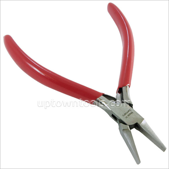 BENT CHAIN NOSE PLIERS 5EUROTOOLBENT CHAIN NOSE 5 • EURO TOOLs Extra Duty  box-joint pliers feature double-leaf springs and red vinyl grips. • Made in  Germany of the finest European steel. •
