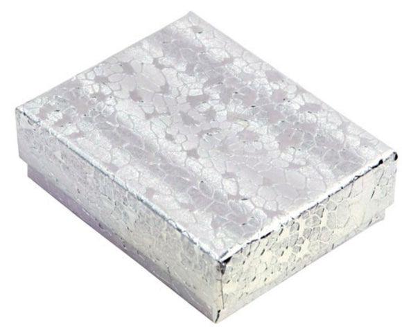 Cotton filled paper box Silver