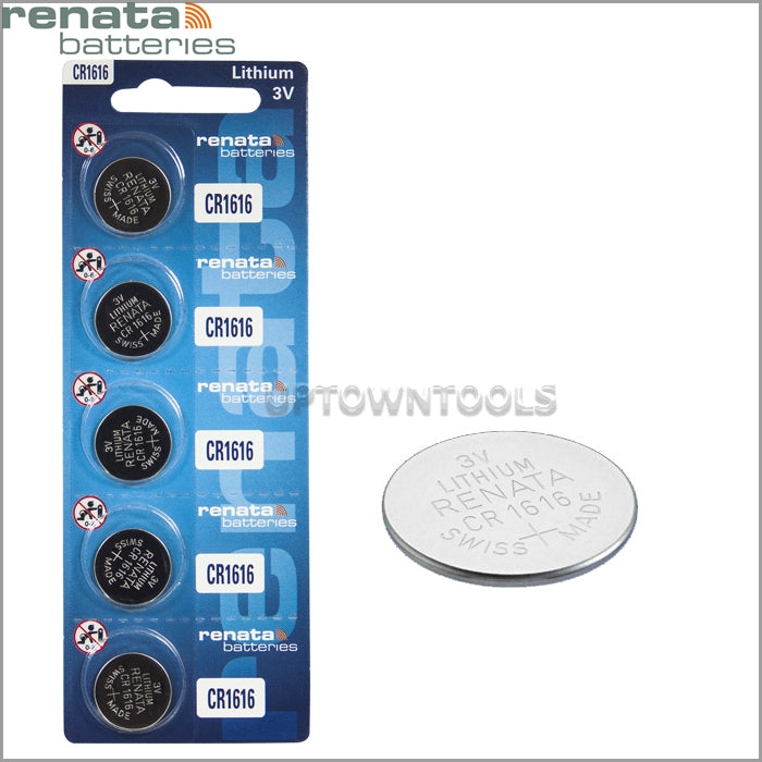 RENATA Batteries Cr1616 3V Lithium - 1 STRIP (5pcs) – uptowntools
