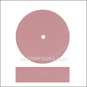 DEDECO UNIVERSAL SILICONE RUBBER WHEELS  PINK - EXTRA-FINE (7/8" x 1/4")