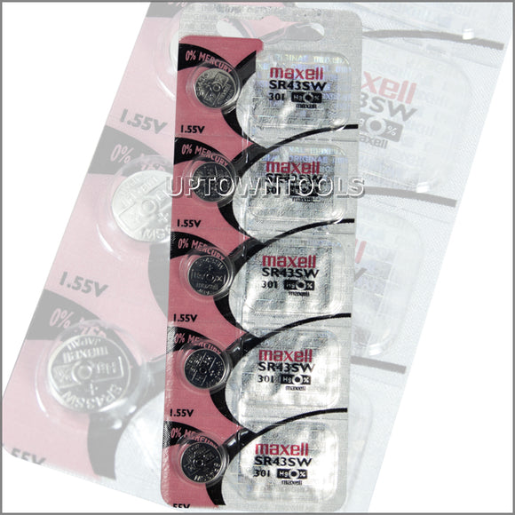 Sr43sw Battery Maxell Battery / Maxell SR43SW 1.55V Silver Oxide Button Cell Battery ...