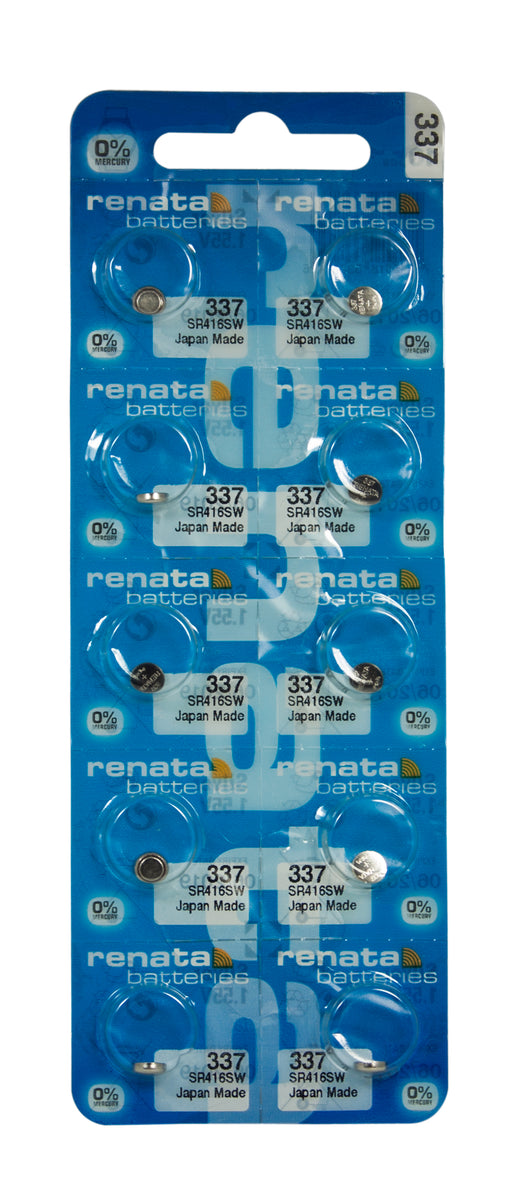 Ricambio Orologi Batteria Renata 337 SR416SW - 1.55V Per Orologi E Dispositivi 1078112 Ricambio Orologi Batteria Renata 337 SR416SW - 1.55V Per Orologi E Dispositivi 1078112