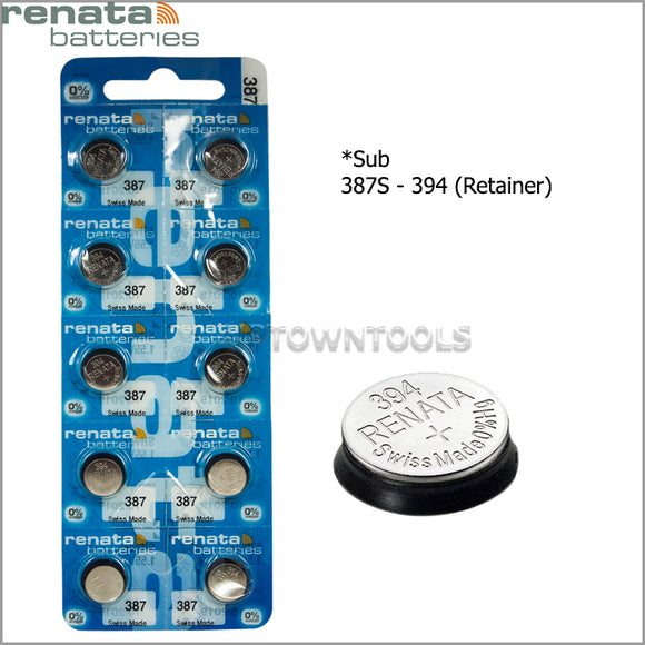 RENATA  387s   Silver Oxide Batteries ( High Drain ), 1.55 V-1 STRIP (5pcs)