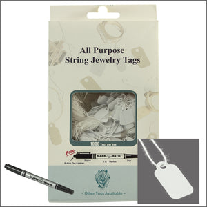 Jewelry String Tags 1000-Pack