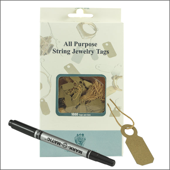String jewelry Tags